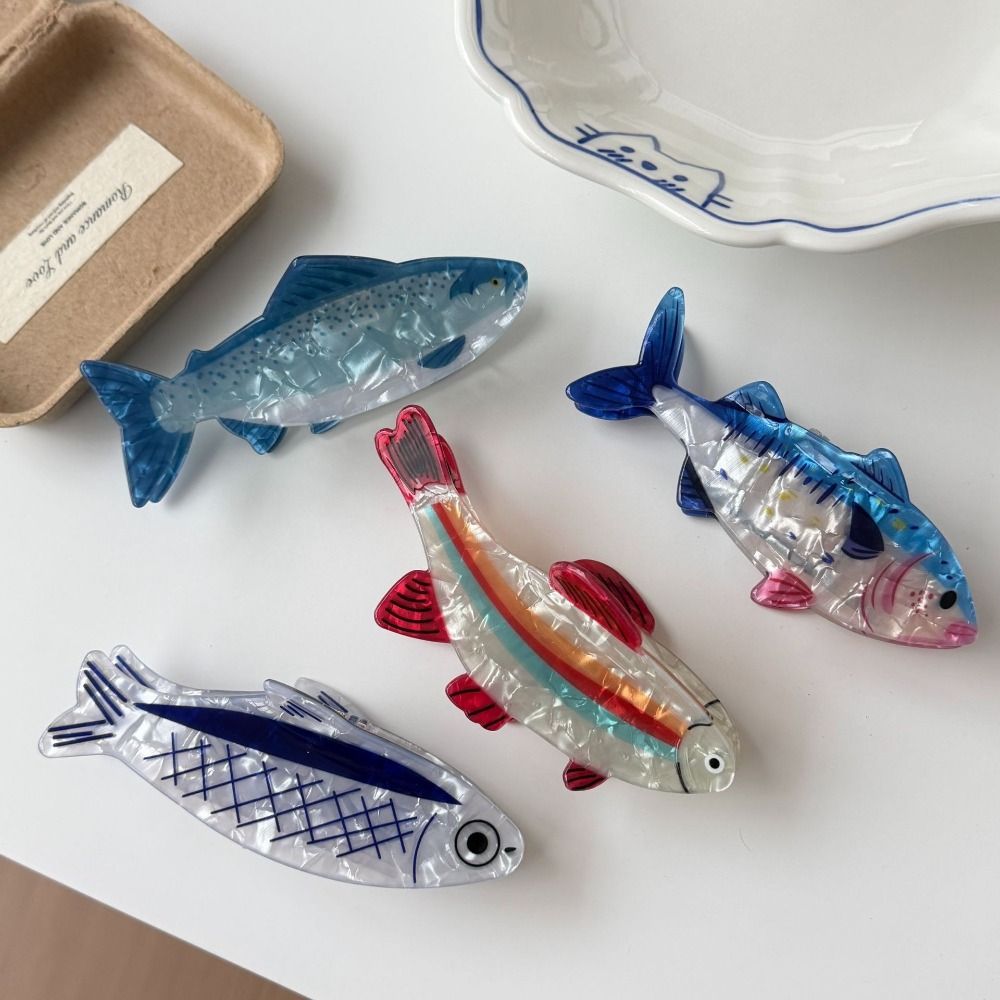 ヘアピン 海洋動物 ヘアクリップ PVC ツナ 魚類 ヘアク - Korean Women Lifestyle のレビューと価格